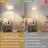 Boncoo Floor Lamps White Floor Lamp for Bedroom, LED Dimmable