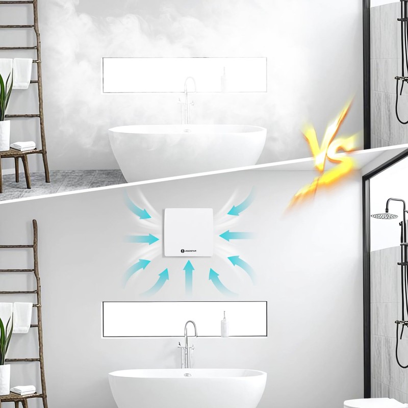 Aigostar Bathroom Fan 100 mm with Quiet Extractor Fan, 90