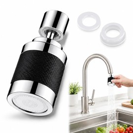 Filtro de Agua para Grifo de Cocina, 3 Modos, 360° y Cartucho Reemplazable
