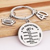 Aurmonigo Happy Birthday Gifts Keyring - Inspirational 40th Birthday Gift