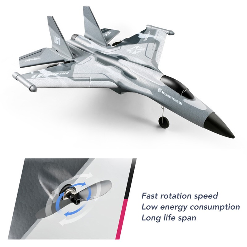 RC Glider Plane Lightweight Flexible Remote Control Airplane with LED