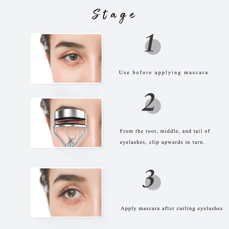 Uranian Eyelash Curlers with Built-in Comb Beauty Eyelashes Curlers Eyelash