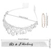 KIUEZIR Silver 80th Crystal Birthday Headband and Sash Set
