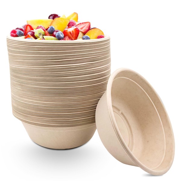 GOMETY Pack of 50 Disposable Bowls Soup Bowls 500 ml