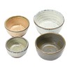 Stoneware Bowls with Reactive Glaze Finish, Set of 4