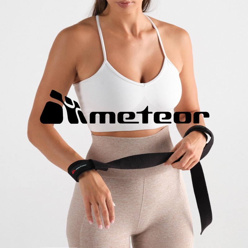 METEOR Weightlifting Straps for Grip and Stability, 60cm Cotton Blelnd
