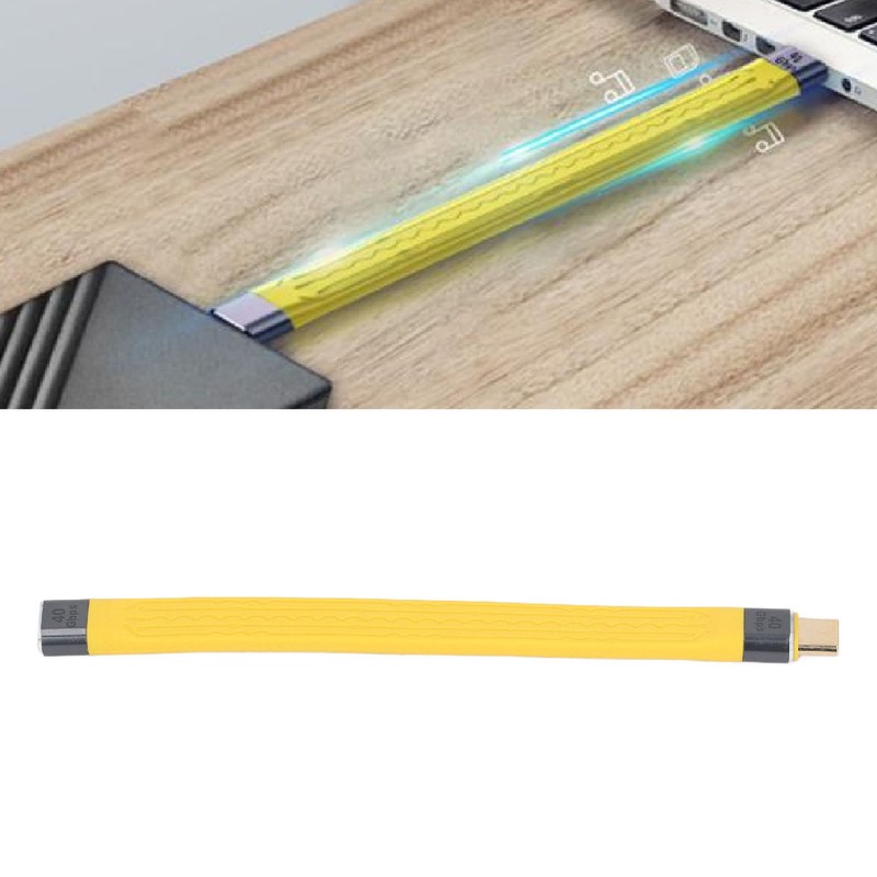 Short USB To USB C Cable 40Gbps 100W Fast Charging
