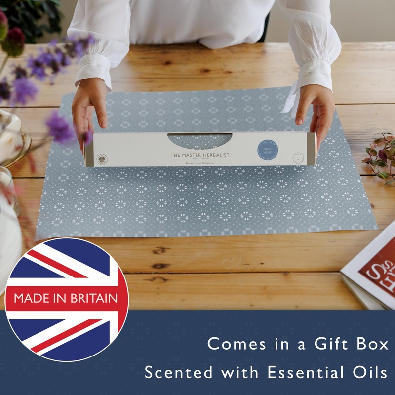 The Master Herbalist Fragrant Scented Drawer Liners in a GEOMETRIC