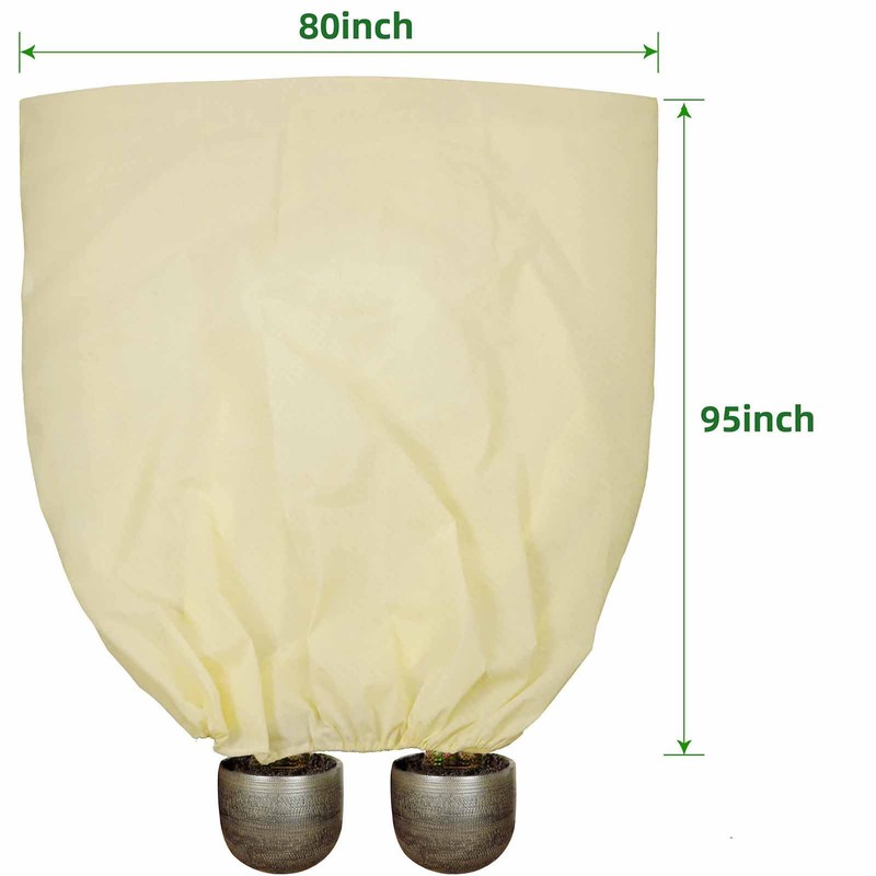 TCBWFY 95x80 Inch Huge Plant Covers Freeze Protection Frost Cloth