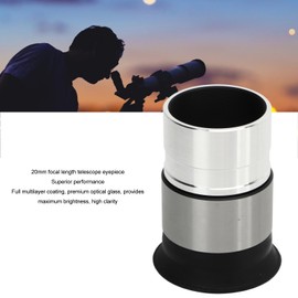 Astronomy Telescope Eyepiece, 20mm Focal Length Telescope Eyepiece, Optical Glass High Definition Telescope Eyepiece Lens with 1.25in Filter Thread