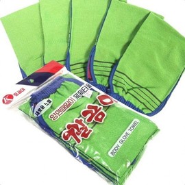 Bath Towel Italian Towel Double-Sided Scrub 5P Scrub Towel neatly