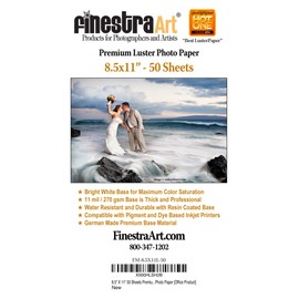 8.5" X 11" Premium Luster Inkjet Photo Paper - 50 Sheets