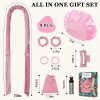 Gwabee No Heat Curling Headband Set 70" Ribbon Rods Bonnet