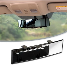 Honibaoto Rear View Mirror for Car, Mirrors Universal 12 Inch Interior Clip On Panoramic Rearview Mirror,HD Anti Glare Wide Angle and Reduce Blind Spot,Universal Use for Cars, SUVs, Trucks, Vehicles