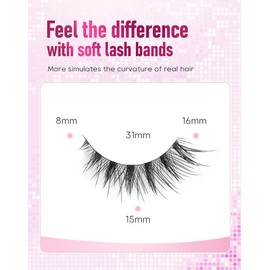 Frihappy Manga Lashes Japanese Anime Lashes Spiky Wispy False Eyelashes Strip Doll Lashes HPM-3