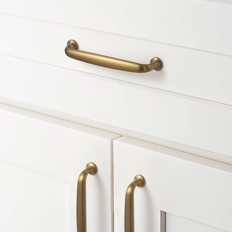 Goo-Ki 6 Pack Champagne Copper Drawer Pulls Kitchen Cabinet Hardware