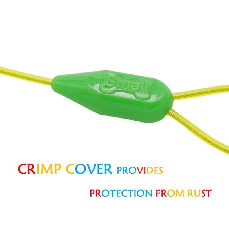 Petest 25ft Tie-Out Cable with Crimp Cover for Small Dogs