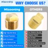 Mtsooning 5PCS 1/2 Inch NPT Solid Brass Boat Drain Plugs,