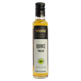 PÖDÖR Premium Quince Vinegar - 8.4 fl. Oz. - 100% Natural, Aged in Oak Barrels, Fermented, Unfiltered, Vegan, Gluten-Free, Non-GMO in Glass Bottle