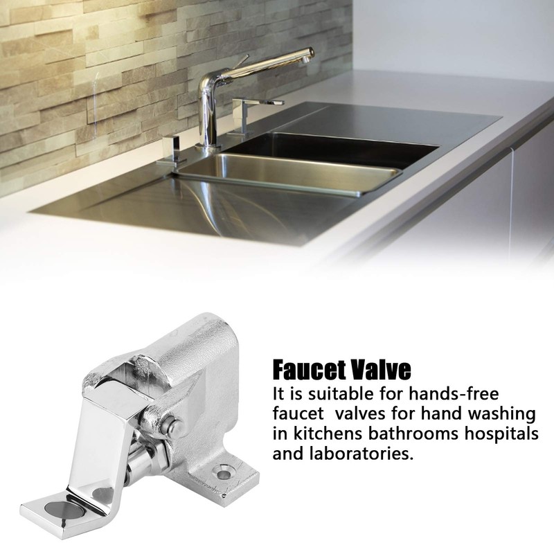 Self‑Closing Faucet Valve, Hands‑ Pedal Valve, for Home Bar(Single Temperature
