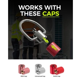 JZUCZV HAVC Universal Mental Locking Key for Refrigerant Cap, designed for The installation | Removal of locking caps used in HVAC SYS, With 410a and R22 Refrigerant HVAC Locking Cap Key