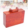 Buachois Rock Display Case 118 Grid Collection Box Wooden Stones
