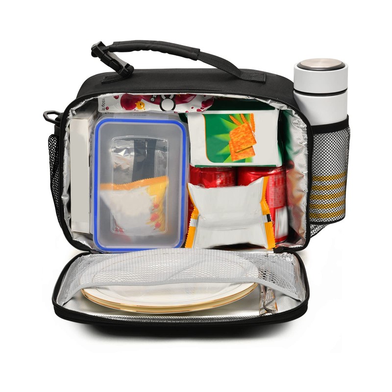 Blueangle Black Tornado Lunch Bags for Women&Men, Shoulder Strap Lunch