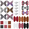 AOUXSEEM 24 Set Faux Leather Hair Bows DIY Making Kit