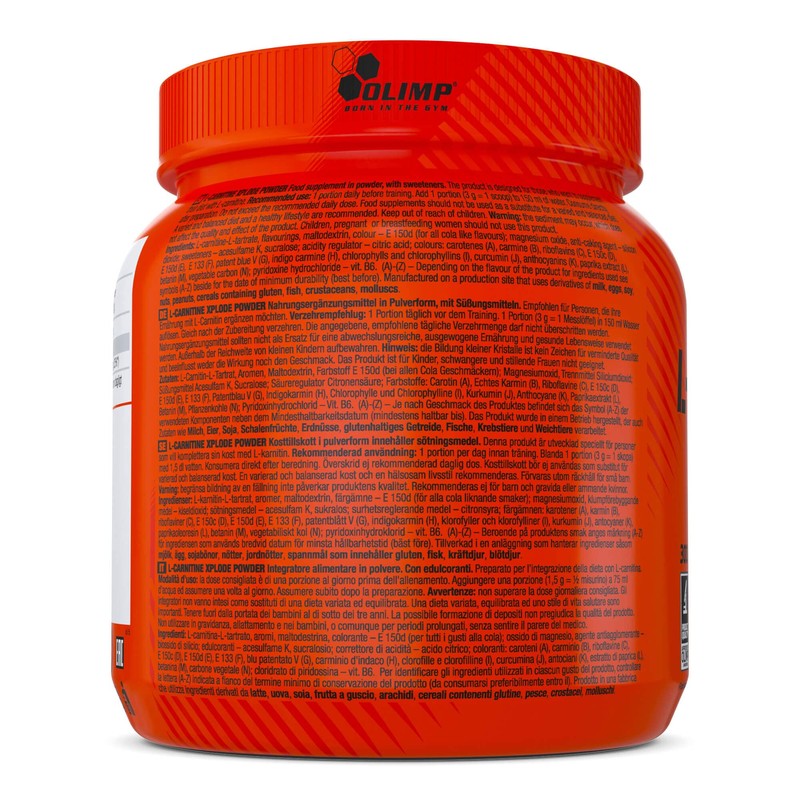 Olimp Labs L-Carnitine Xplode Powder, Orange Flavour, 300 g
