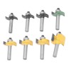 8Pcs Router Bit Groove Cutter Bit Set T Shape Wood
