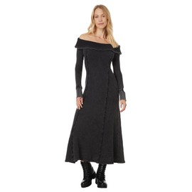 Free People Women's Monty Midi, Washed Black