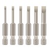 6 Pcs Slotted Screwdriver Bit Set Magnetic Flat Head Bits