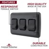 American Technology Components Triple SPST On-Off Switch with Bezel, 12-Volt,