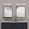 ANYHI Bathroom Mirrors for Wall, Metal Wall Mirror with Shelf,