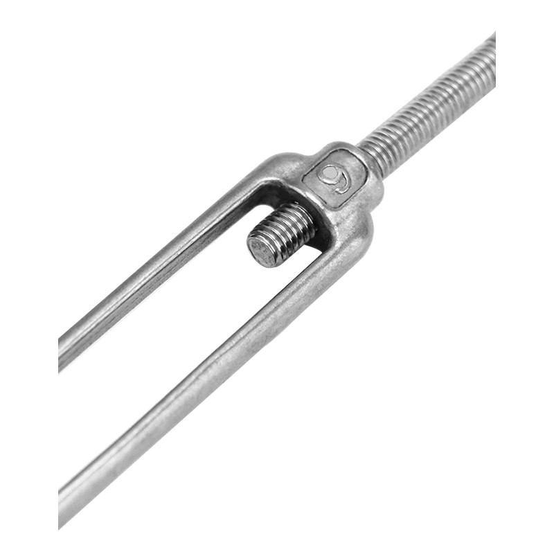 QWORK® Pack of 10 M6 Turnbuckles 304 Stainless Steel, Adjustable