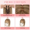 S-noilite Hair Toppers for Women with Bangs Real Human Hair