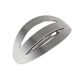 2pcs Oval Shape Hair Pins, Metal Wire Drawing Hairpin Minimalist design Hair Barrette Clips Strong Hold Hair Accessories for Women (Silver)