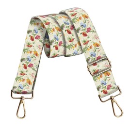 DZTLAO Wide Purse Strap Replacement Crossbody, Funny Shoulder Strap Adjustable, Cute Bag Strap for Women Guitar Purses Retro Flowers