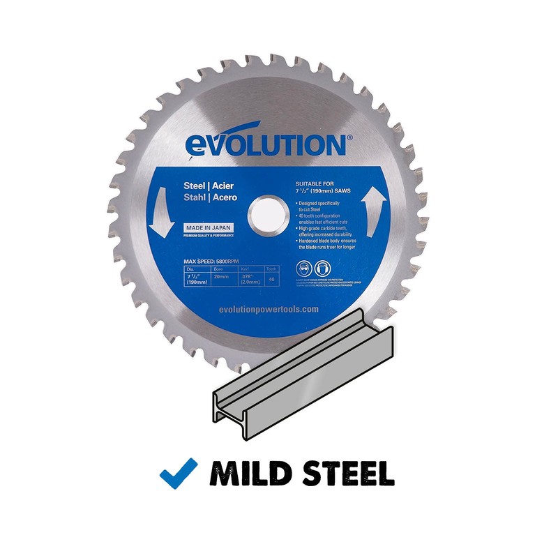 Evolution Power Tools 7-1/2BLADEST Steel Cutting Saw Blade, 7-1/2-Inch x