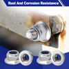M8 Flange Nuts, 20 Pcs Stainless Steel Metric Hex Lock