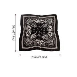 Yitaocity 3Pcs Square Satin Head Scarf Hair Scarf Silk Head Scarf Silk Bandana Silk Hair Wrap Neck Scarf (Classic)