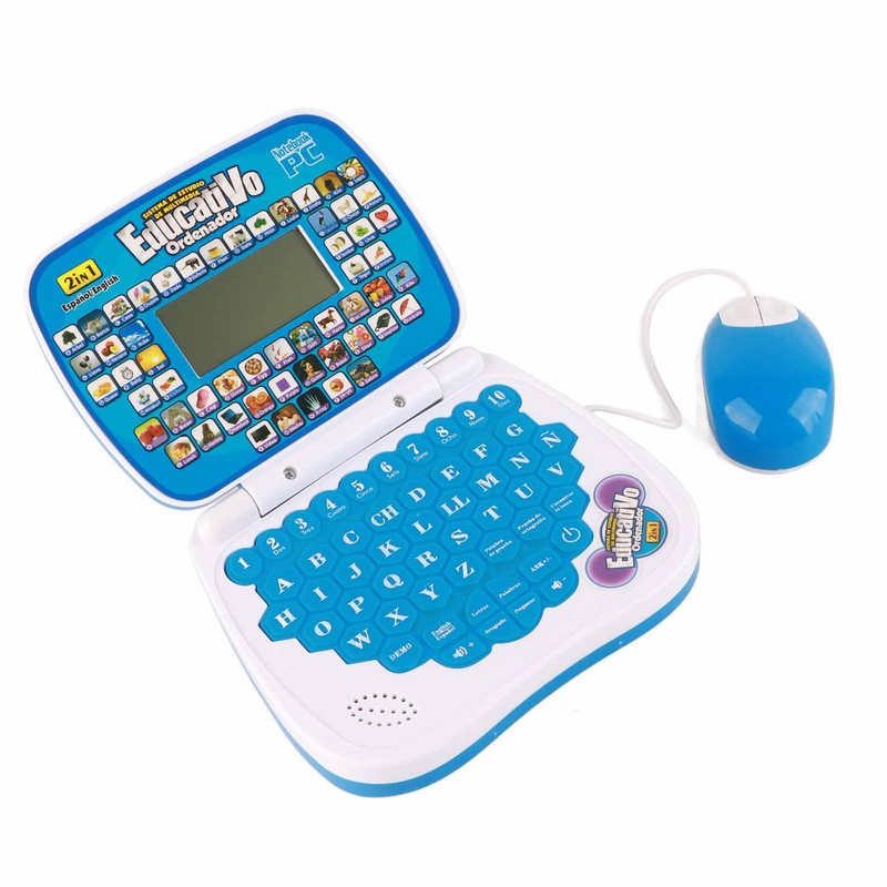 Kids Learning Machine English Spanish Music Function Interactive Educational Laptop