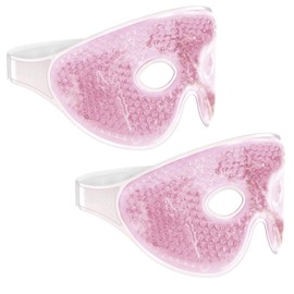 Navaris Eye Cooling Masks, Gel Eye Masks, Cooling Masks against Eye Circles, Puffiness & Migraine, Cooling & Warming Gel Masks Set of 2