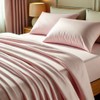 FabGoods Bamboo Fitted BedSheet (Pale Rose)