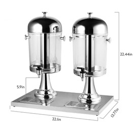 4.5 Gallon Drink Dispensers for Parties, Beverage Dispenser with Stand, Commercial Hot Cold Juice Dispenser with Ice Container and Stainless Steel Drip Trays for Beer, Water Lemonade