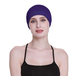 FocusCare - Gorra de dormir para pérdida de cabello para mujeres quimioterapia, púrpura (Purple-B), One Size