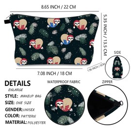 Bag Merry Travel Christmas Cosmetic Portable Gift Bag Change Styles Prints Bag for Women Makeup Wallet Storage Perfusion Pump (Multicoloured, One Size)