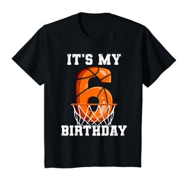 6th Birthday Basketball T-Shirt