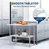 GarveeTech 24x48Inch Heavy Duty Stainless Steel Prep Table with Backsplash