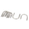 sourcingmap 22mm Pipe Diameter M6 Round Bend U-Bolt Fastener 5pcs